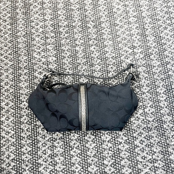Coach Black Signature Canvas Mini Shoulder Bag - Picture 2 of 5
